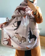 شال طرح اسب