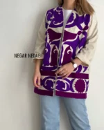 مانتو کتی بخارادوزی Neleen (بنفش)5