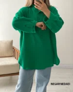 شومیز مانتویی comfy ( سبز )