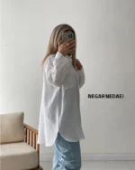 شومیز مانتویی comfy ( سفید )
