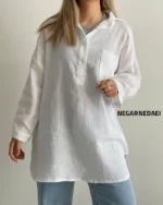 شومیز مانتویی comfy ( سفید )