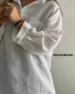 شومیز مانتویی comfy ( سفید )