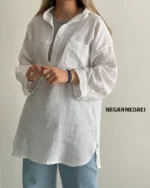 شومیز مانتویی comfy ( سفید )