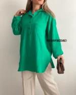 شومیز مانتویی comfy ( سبز )