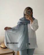 شال خالدار سبزابی