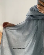 شال خالدار سبزابی