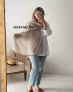 شال خالدار نسکافه ایی