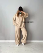 ست بلوز و شلوار polo ( کرم )