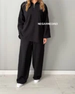 ست بلوز و شلوار polo ( مشکی ) - Image 3