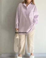 شومیز مانتویی fresh (یاسی)