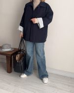 ترنچ کت Fly سرمه ای (قد کوتاه) - Image 2