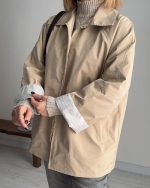 ترنچ کت Fly کرم (قد کوتاه) - Image 7