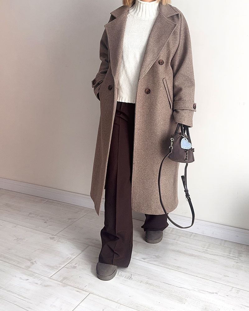 123456 پالتو Snowy (نسکافه ای) - Image 2