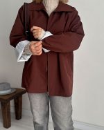 ترنچ کت Fly قهوه ای (قد کوتاه) - Image 9