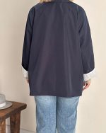 ترنچ کت Fly سرمه ای (قد کوتاه) - Image 6