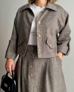 ست کت و دامن Tinto (نسکافه ای) - Image 2