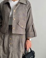 ست کت و دامن Tinto (نسکافه ای) - Image 4