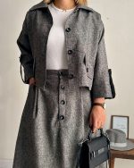 ست کت و دامن Tinto (نوک مدادی) - Image 4