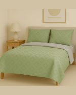 سرویس روتختی کاوری مینیمال طرح برجسته لوزی (سبز)