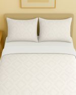 سرویس روتختی کاوری مینیمال طرح برجسته لوزی (سفید) - Image 4