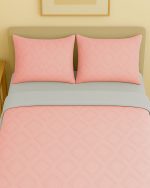 سرویس روتختی کاوری مینیمال طرح برجسته لوزی (صورتی) - Image 3