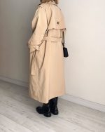 ترنچ کت Drop کرم (قد بلند) - Image 4