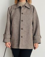 کت پشمی جناغی Latte - Image 5