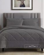 روتختی مینیمال کتان مخمل طرح لوزی - Image 5