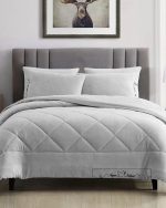 روتختی مینیمال کتان مخمل طرح لوزی