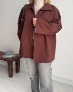 ترنچ کت Fly قهوه ای (قد کوتاه)