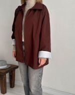 ترنچ کت Fly قهوه ای (قد کوتاه) - Image 2