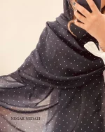 شال خالدار مشکی (اوتلت) - Image 2