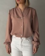 شومیز Lady (کرم صورتی)