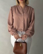 شومیز Lady (کرم صورتی) - Image 2