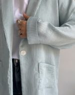 شومیز کتی piliseh ( سبزآبی) - Image 2