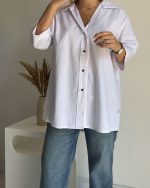 شومیز لینن Ava سفید